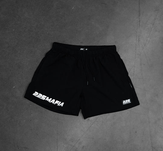 BLACK 5" SHORTS